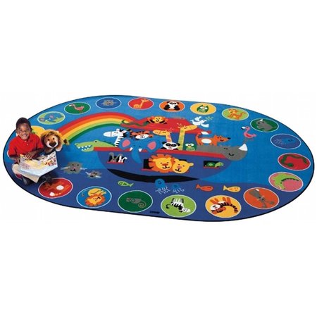 WALL-TO-WALL Noahs Voyage Circletime Rug, 6 ft. 9 in. x 9 ft. 5 in. WA54075